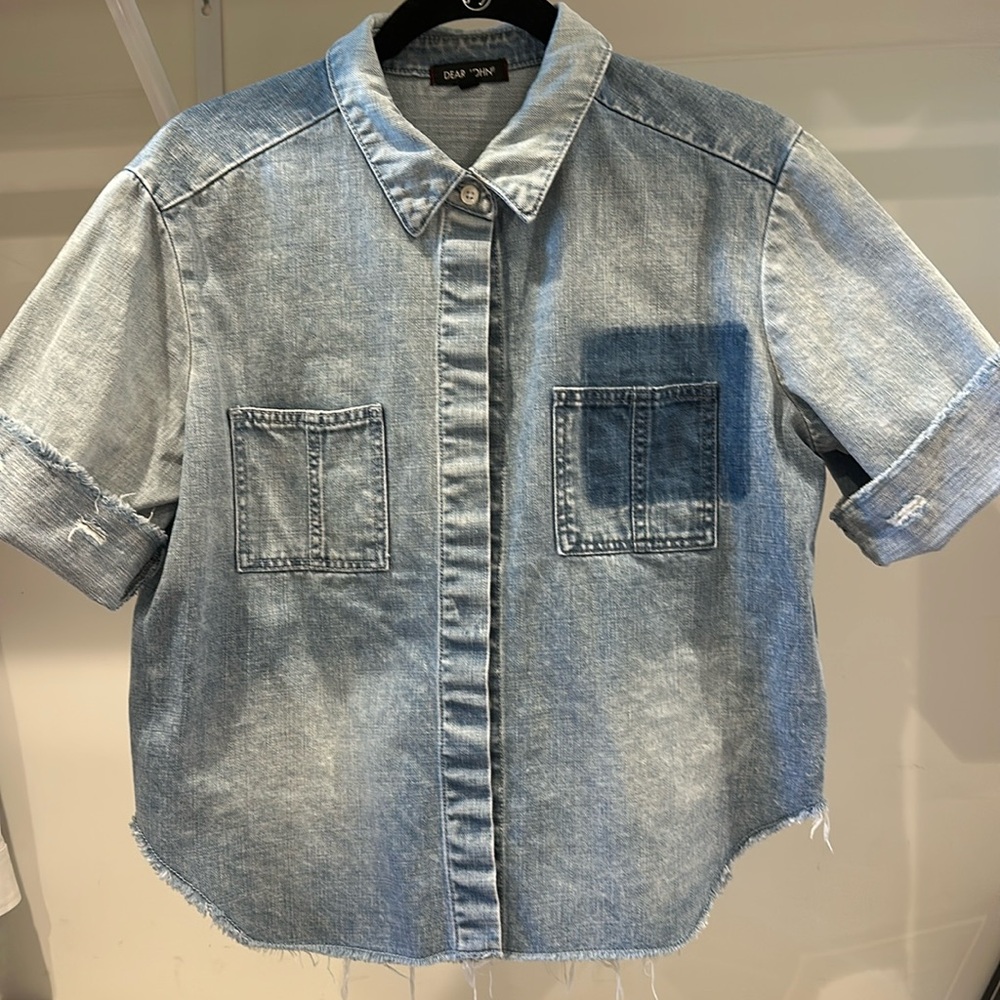 dear john denim button up top